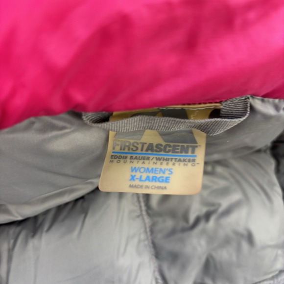 Eddie Bauer Jacket Women XL Pink First Ascent EB800 Fill Goose Down Whittaker - Picture 7 of 15